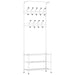 Hallway Coat Hanger with 3-Tier Shoe Storage & 18 Hooks - White - Green4Life