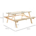 4-Seater Wooden Picnic Table - Outsunny - Green4Life