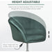 Height-Adjustable Swivel Bar Stool with Velvet-Touch Upholstery - Green - Green4Life