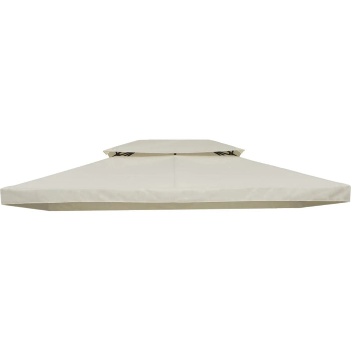 Outsunny 3x4m Dual-Layer SunGuard - Cream White UV Protective Canopy Top - Green4Life