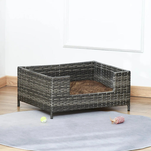 Artisan Crafted Rattan Pet Haven – Pearl Grey Elegance - Green4Life