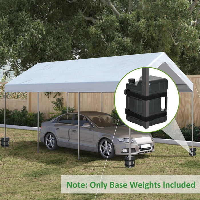 Outsunny SecureGrip HDPE Gazebo Weights - 4pc Water/Sand Fillable Leg Anchors - Green4Life
