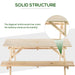 4-Seater Wooden Picnic Table - Outsunny - Green4Life