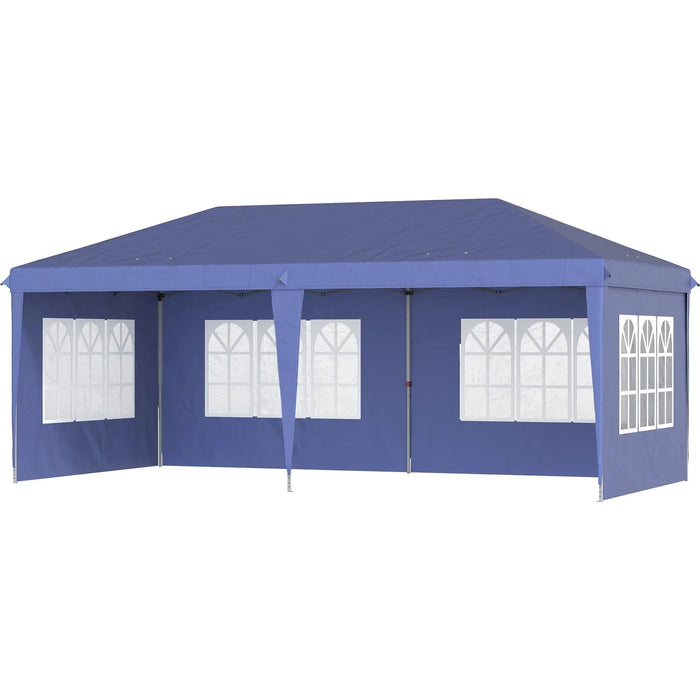 Outsunny 3x6m Pop-Up Gazebo with Height Adjustable Design - Blue - Green4Life