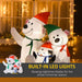 1.1m Two Bears and Penguin Inlatable Christmas Decoration - Green4Life