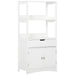 kleankin Bathroom Cabinet with Shelves, Drawer and Doors - White - Green4Life