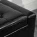 PU Leather Storage Ottoman Bench 92L x 40W x 40H cm - Black - Green4Life