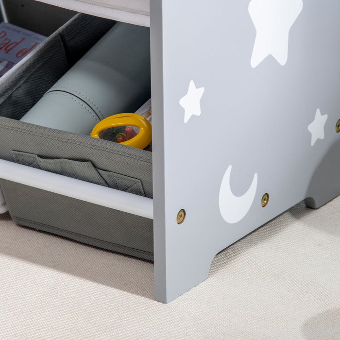 Galactic Grey 3-Piece Kids Bedroom Set with Star & Moon Pattern - Green4Life