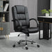 Vinsetto High Back Reclining PU Leather Office Chair with Padded Armrests and Adjustable Height - Black - Green4Life