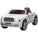 Bentley Licensed Kids Electric Ride On Car with Parent Remote, 12V Battery Powered with Horn, Lights, MP3, Suspension Wheels (HOMCOM) - White - Green4Life