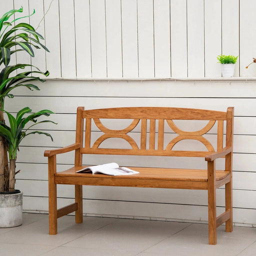Outsunny 2-Seater Wooden Garden Bench - Green4Life