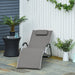 Ergonomic Sun Lounger with Pillow - Khaki - Outsunny - Green4Life