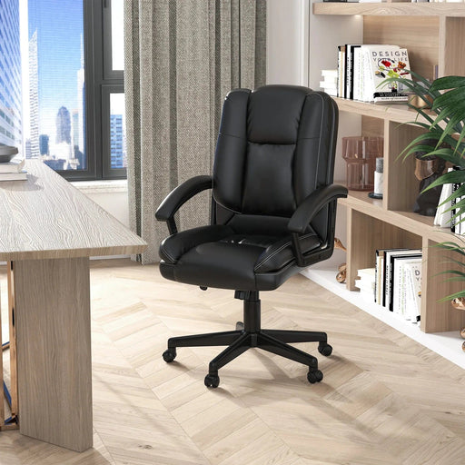 PU Leather Executive Office Chair - Black - Green4Life