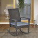 Outsunny Swaying Comfort Rattan Rocker - Grey Wicker Outdoor Rocking Chair - Green4Life