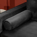 3-Seater Button-Tufted Velvet Sofa with 2 Pillows - Dark Grey - Green4Life