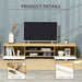 TV Unit Herringbone Pattern with Drawers & Shelves - Oak/White - Green4Life