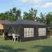 Outsunny 3x6m Pop-Up Gazebo with Adjustable Sides and Windows - Black - Green4Life