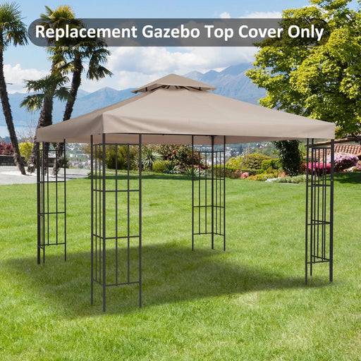 Outsunny 3x3m Gazebo Topper - Deluxe Canopy Replacement (Top Section Only) - Beige - Green4Life