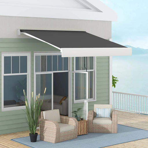 3x2.5m Eclipse Electric Retractable Awning with Remote - Outsunny - Green4Life