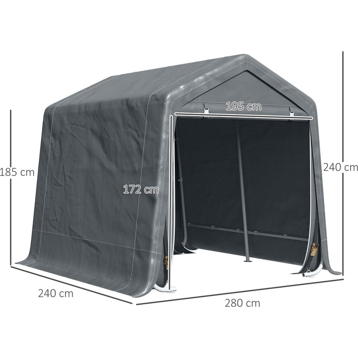 Outsunny Dark Grey Garden Storage Tent - Green4Life