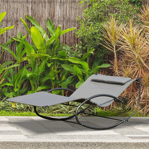 Dual Grey Serenity Rocker Lounger - Outsunny - Green4Life