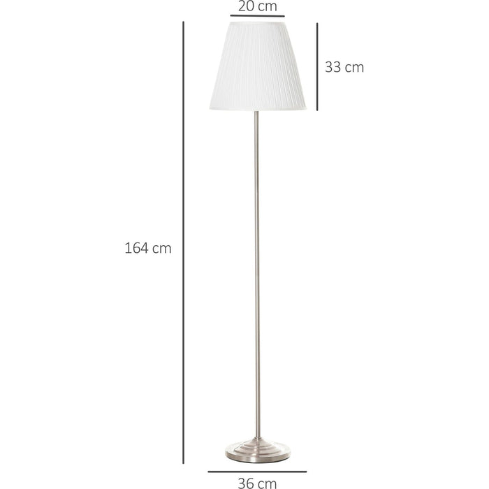 Floor Lamp with Pleated Fabric Lamp Shade - Green4Life