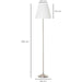 Floor Lamp with Pleated Fabric Lamp Shade - Green4Life