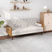 3-Seater Button-Tufted Sofa Bed with Wooden Legs - Beige - Green4Life