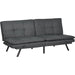 Tufted 3 Seater Sofa Bed with Adjustable Armrests and Backrest - Grey - Green4Life