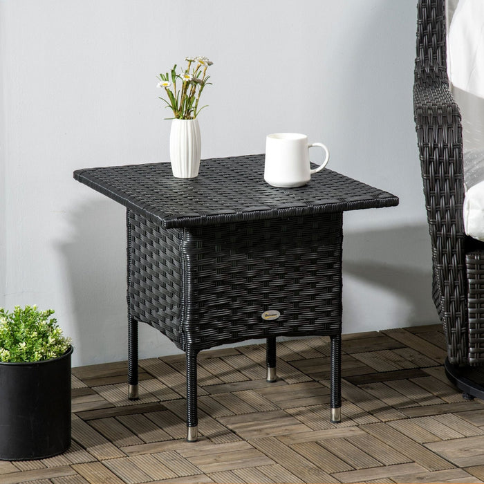 Outsunny Rattan Coffee Table - Black - Green4Life