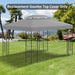 Outsunny 3x4m Dual-Layer SunGuard - Light Grey UV Protective Canopy Top - Green4Life