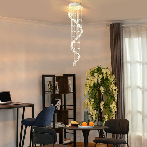 Contemporary Crystal Spiral Chandelier - Green4Life