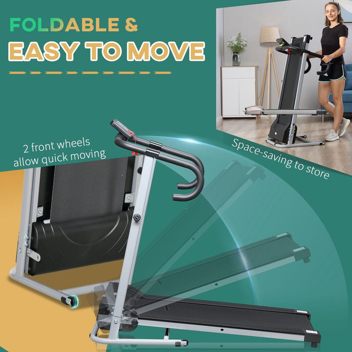 Electric Treadmill 500W 28kg - Black/Grey - Green4Life
