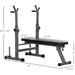 Multi-Exercise Adjustable Weight Bench, Foldable Bench Press with Barbell Rack - Green4Life