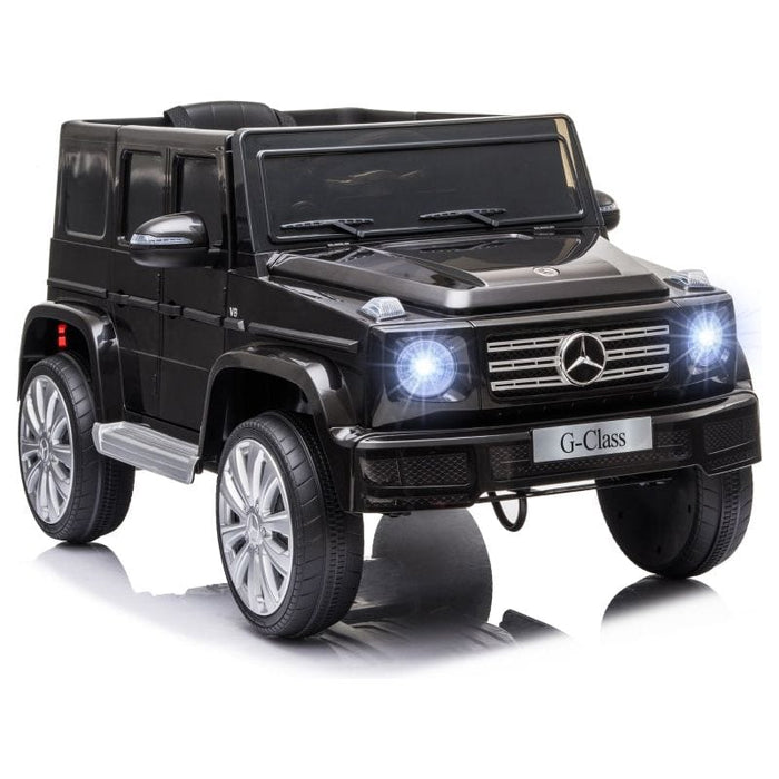 Mercedes Benz Licensed G500 Kids Electric Ride On Car 12V Battery-powered with Parental Remote Control, MP3, Lights (HOMCOM) - Black - Green4Life