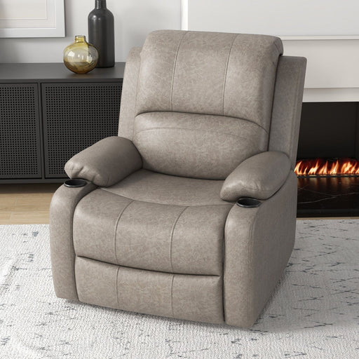 Recliner Armchair, with Leg Rest & Cup Holder - Brown - Green4Life