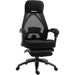 Vinsetto Mesh Office Chair with Footrest, Headrest, High Back & Adjustable Height - Black - Green4Life