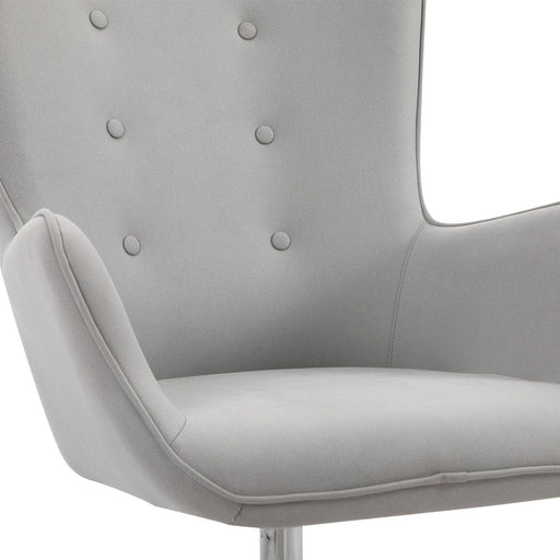 HOMCOM PU Leather Upholstered Swivel Chair - Grey - Green4Life