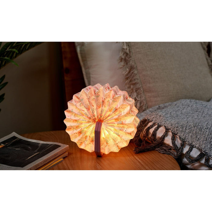 Floral Velvet Accordion Lamp - Pink - Green4Life