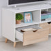 TV Stand Cabinet with Shelf & Drawers for TVs up to 42" - Beige/White - Green4Life