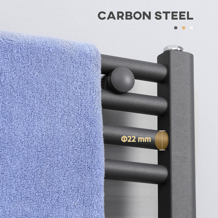 HOMCOM Heated Towel Rail 600mm x 1200mm - Grey - Green4Life