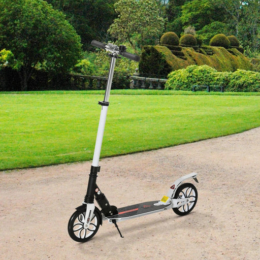 Foldable Scooter with Rear Brake for Ages 14+ years - White - Green4Life