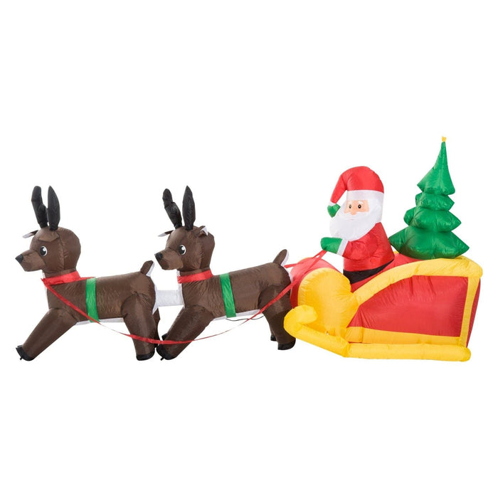 Inflatable Santa with Sleigh & Reindeers - Green4Life