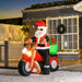 5.5ft Inflatable Santa Claus Riding a Motorcycle - Green4Life