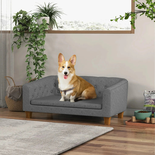 Modern Grey Elevated Pet Sofa – Small to Medium - Green4Life
