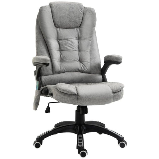 Vinsetto Recliner Office Chair with Six Massage Heating Points - Grey - Green4Life