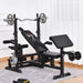 Multi-Exercise Full-Body Weight Rack with Bench Press, Leg Extension & Chest Resistance Band - Green4Life