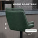 Set of 2 Adjustable Retro Bar Chairs with Swivel Seat - Dark Green - Green4Life