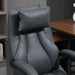 Vinsetto Massage Office Chair with Headrest and Footrest, Swivel Wheels, Remote and Side Pocket - Dark Gray - Green4Life