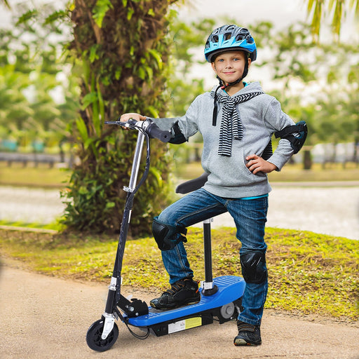 Kids Foldable E-Scooter with Brake & Kickstand for 7-12 Years Old - Blue - Green4Life